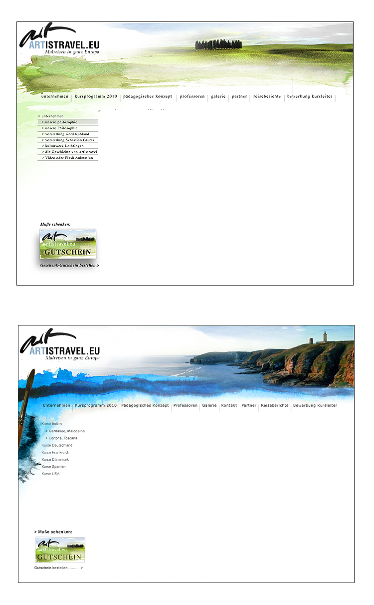 Triptrap Design & Kalligrafie - Artistravel Malreisen