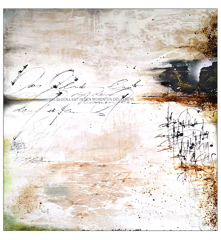 Triptrap Design & Kalligrafie - Textbild Glück