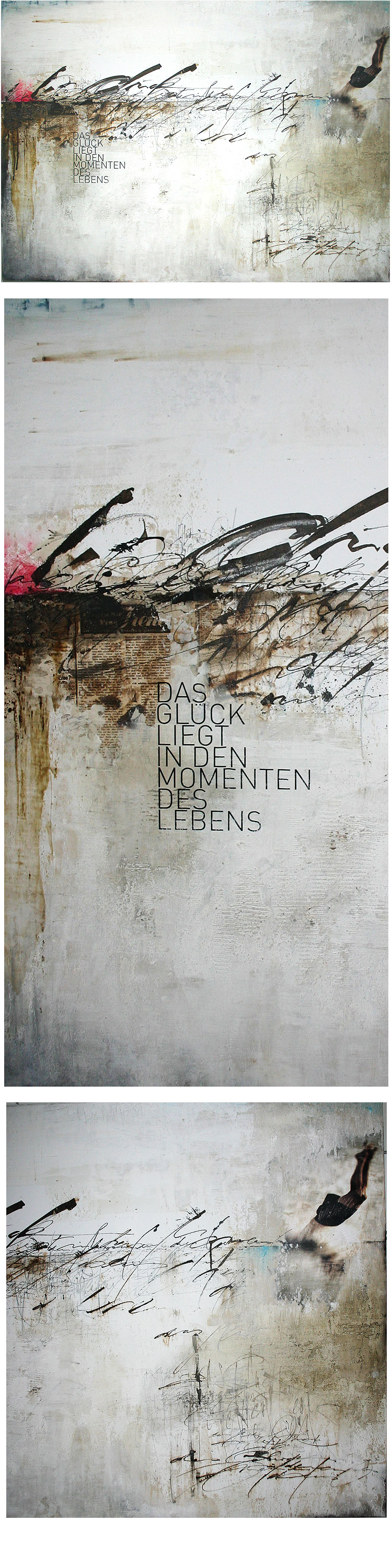 Triptrap Design & Kalligrafie - Textbild Glück