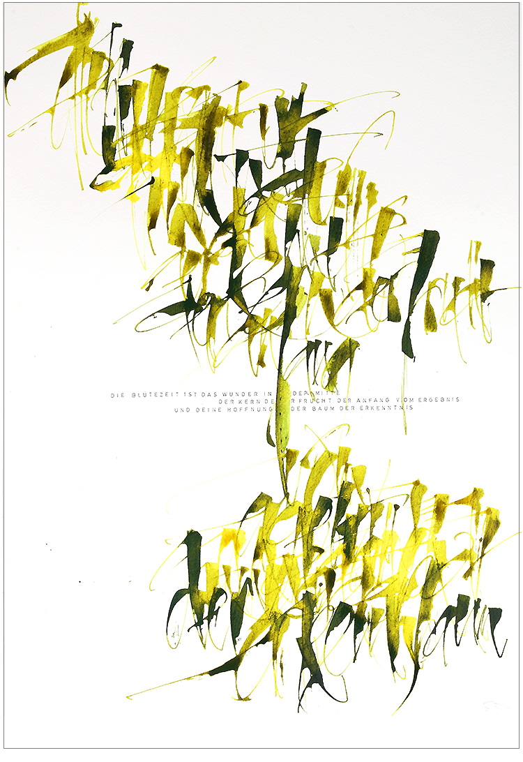 Triptrap Design & Kalligrafie - Textbild Schilfgras